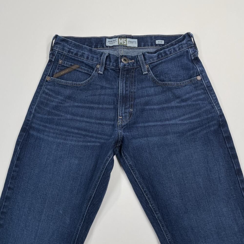 Ariat Men's Straight Jeans in Dark Blue Wash